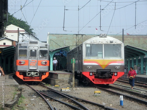 Obraz electric train at station