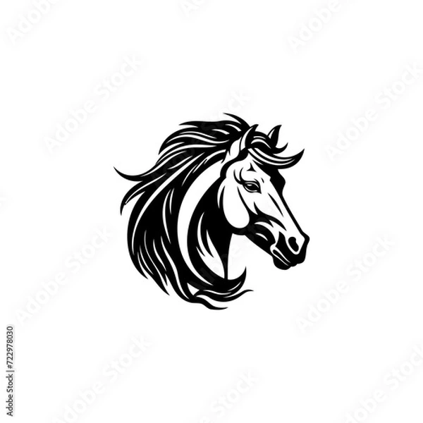 Fototapeta Horse logo design vector template