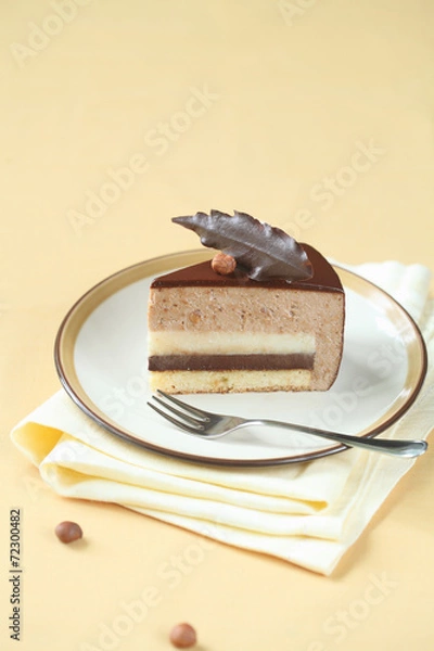 Fototapeta Chocolate Hazelnut Mousse Cake