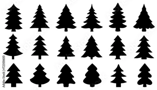 Fototapeta Chritmas Tree2 Silhouettes