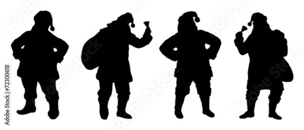 Fototapeta sylwetki mikołaja