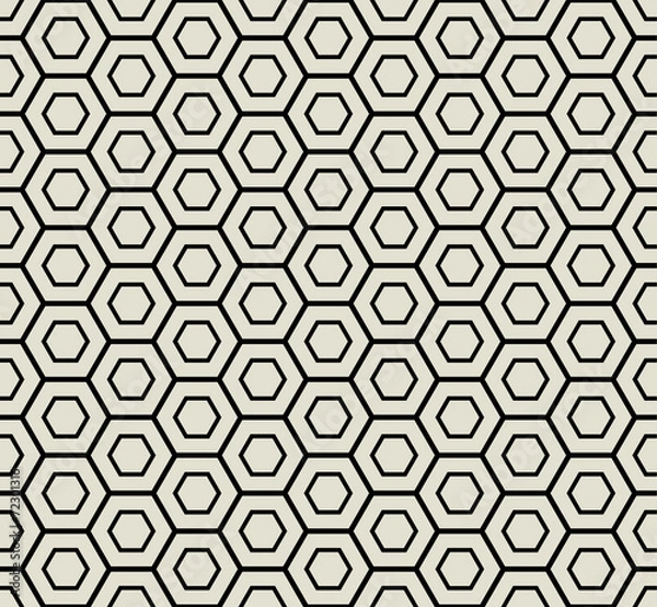 Fototapeta A seamless hexagonal vector pattern