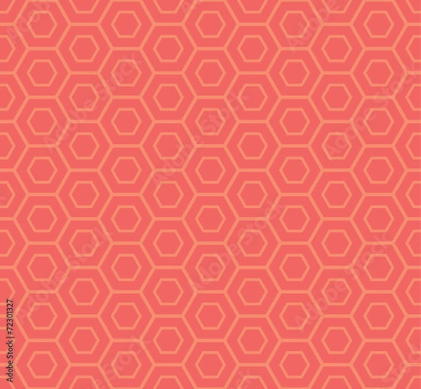 Obraz An orange seamless hexagonal vector pattern
