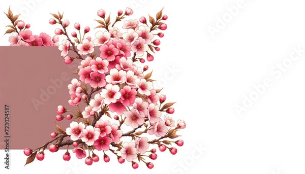 Fototapeta さくらのデザイン、壁紙　（AI生成イラスト）