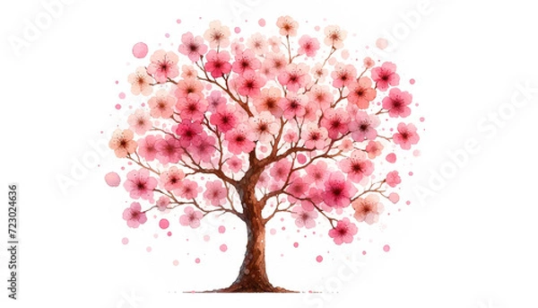 Fototapeta さくらのデザイン、壁紙　（AI生成イラスト）