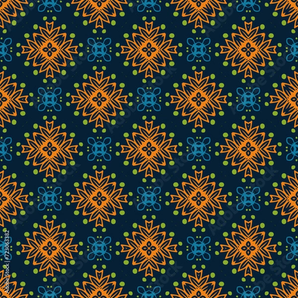 Obraz floral simple abstract batik