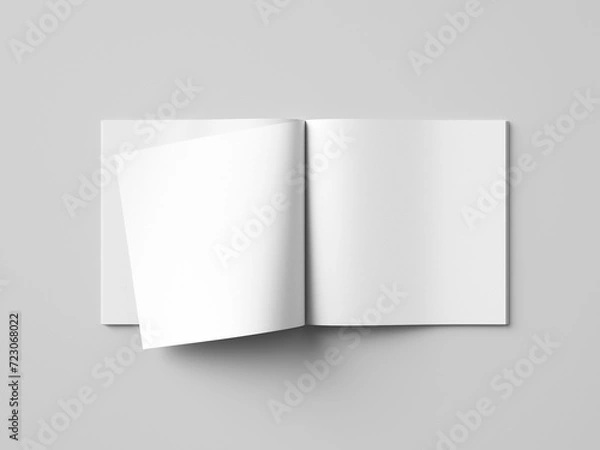 Fototapeta Blank square brochure mockup