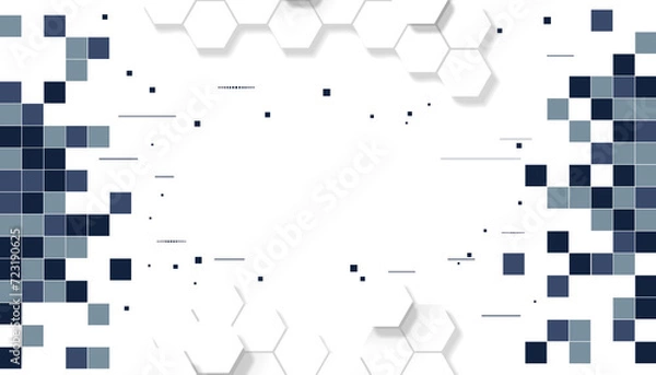 Fototapeta Background of geometric figures. Square, hexagon, lines. 