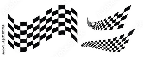 Obraz Racing flag. Race flag vector icon. Finishing flag. Vector design illustration