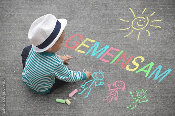 Obraz Rysunek dla dzieci - razem