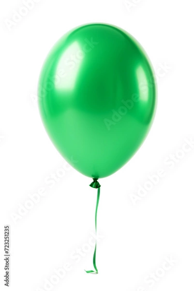 Fototapeta green balloon isolated on white