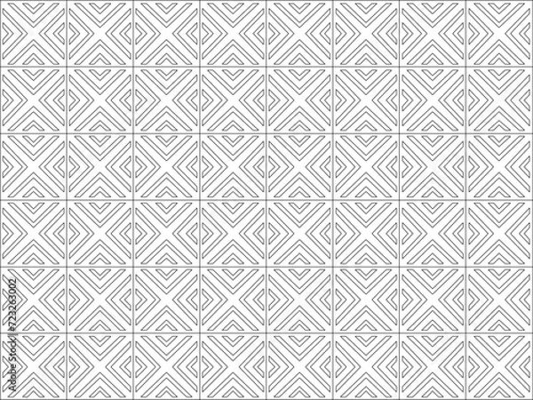 Fototapeta Vector sketch illustration of traditional ethnic vintage abstract background pattern design