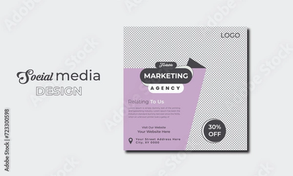 Obraz Social media design template