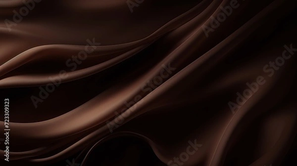 Fototapeta Dark brown fabric motion texture background