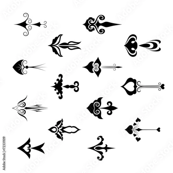 Obraz Vector set of decorative arrows