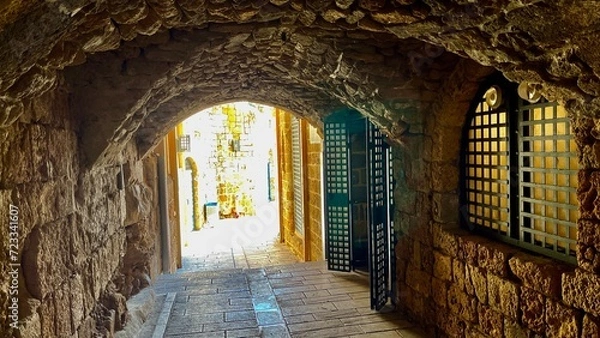 Obraz old city street