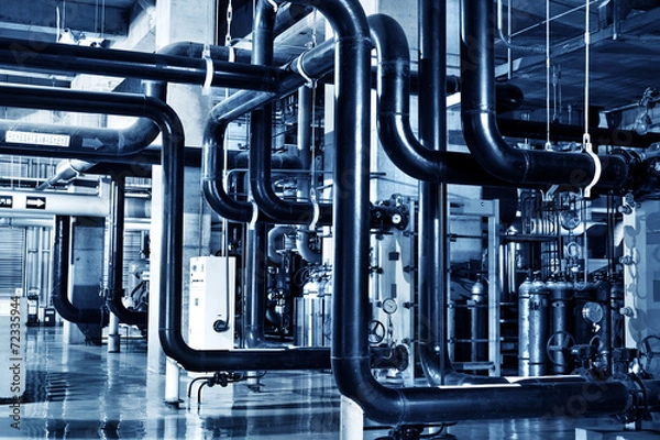 Obraz Modern boiler room equipment for heating system