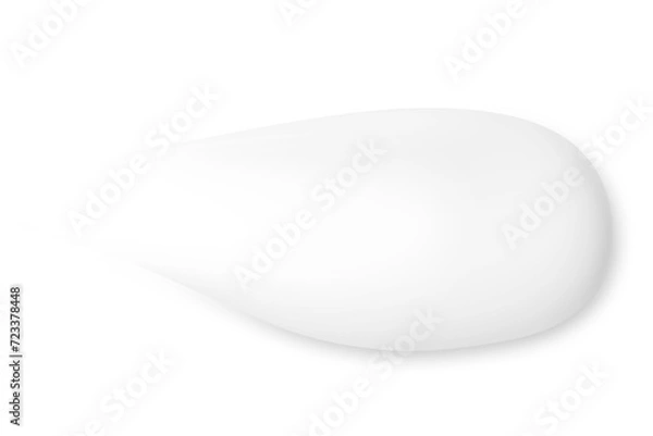Fototapeta Smear of white cream on empty background
