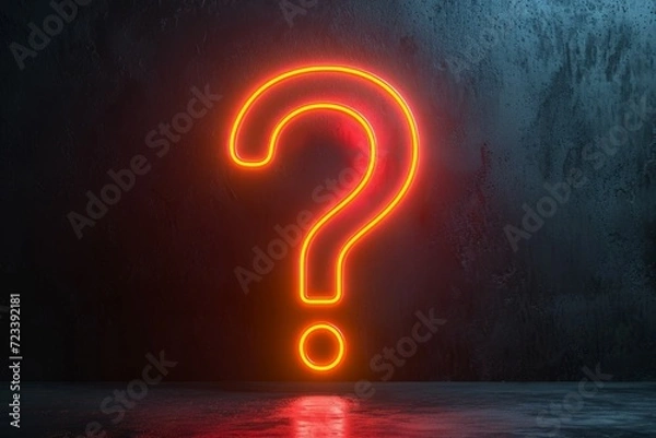 Fototapeta Abstract question mark, conceptual symbol. Background with selective focus and copy space