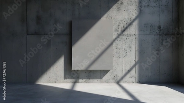 Obraz Flyer poster mockup on a concrete background : Generative AI