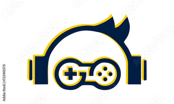 Fototapeta headphone game controller icon logo vector 