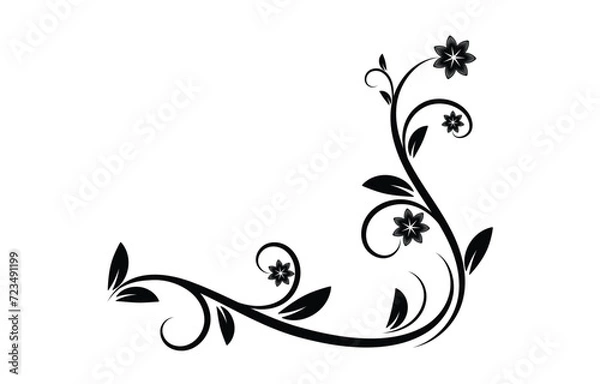 Obraz Floral element design vector illustration.