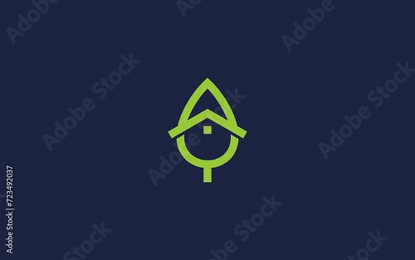 Fototapeta house with leaves logo icon design vector design template inspiration