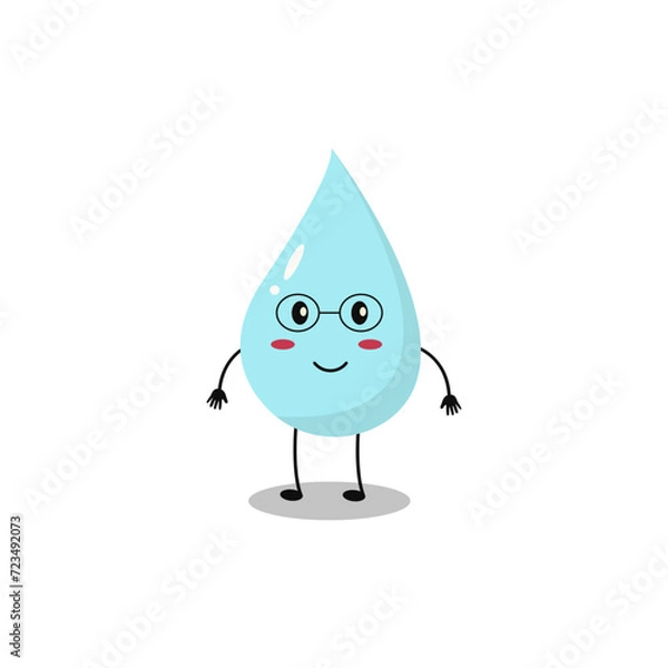 Obraz Cute Water Drop Character illustration