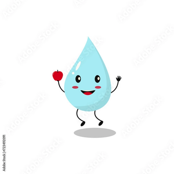 Obraz Cute Water Drop Character illustration