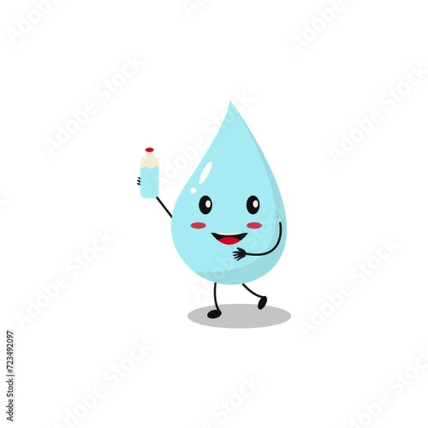Obraz Cute Water Drop Character illustration