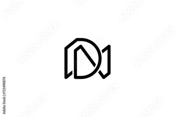 Obraz Letter DN Logo or ND Logo Design Vector 