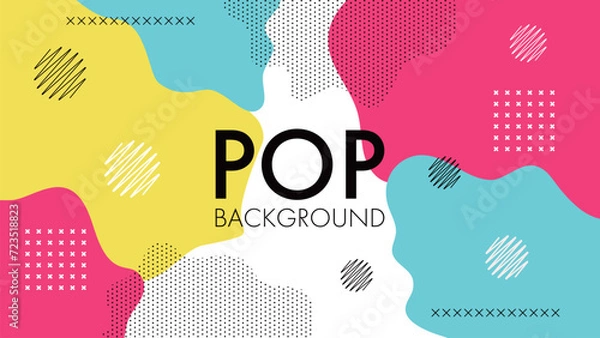 Obraz ポップな背景　ベクター素材