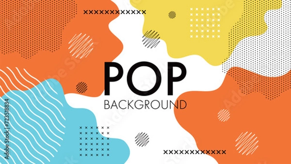 Obraz ポップな背景　ベクター素材