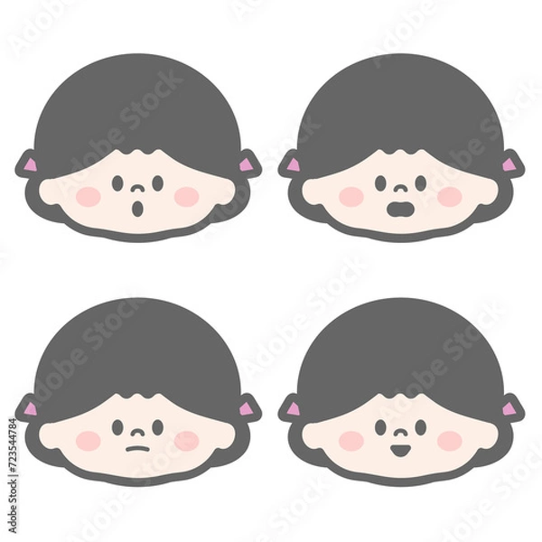 Fototapeta キッズ | 女の子 | 表情別