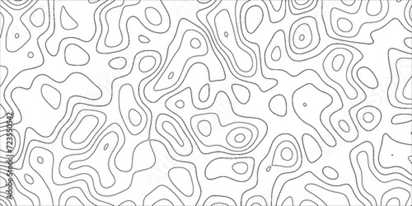 Fototapeta Topographic map background with geographic line map with elevation assignments.Modern design with White topographic wavy pattern design. Paper Texture Imitation of a Geographical map shades .	