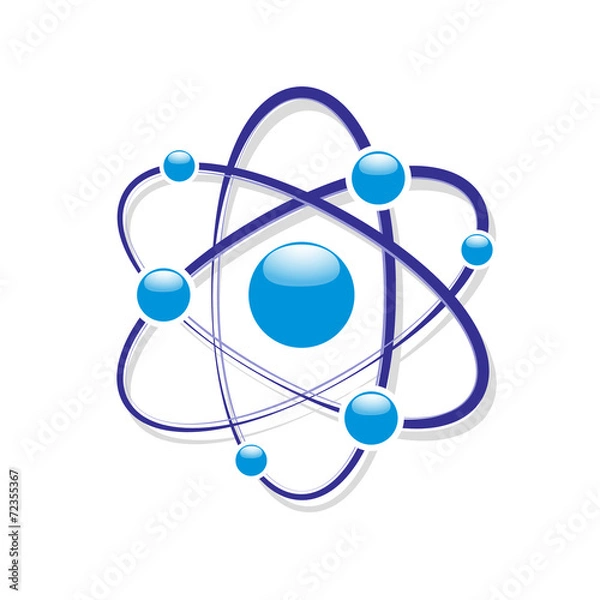 Obraz Atom, molecule vector icon