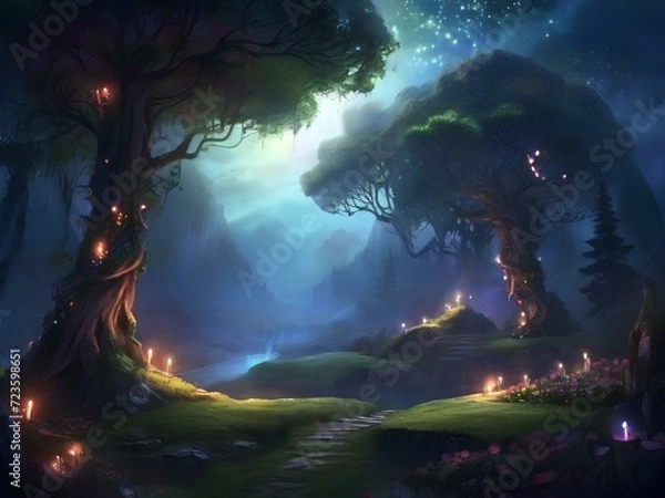 Obraz landscape with space, Generative AI