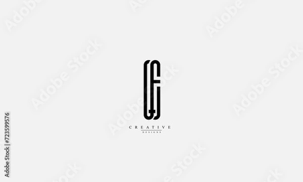 Fototapeta Alphabet letters Initials Monogram logo QE EQ Q E