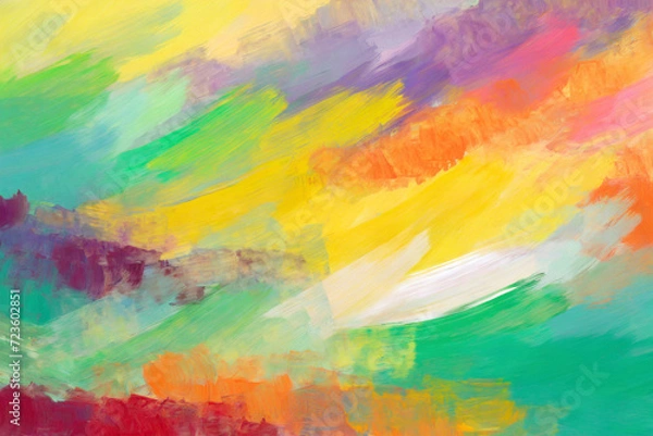 Fototapeta Acrylic Abstract paint brush color texture design stroke background.