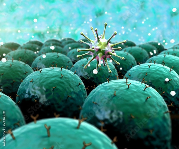 Fototapeta virus, cells