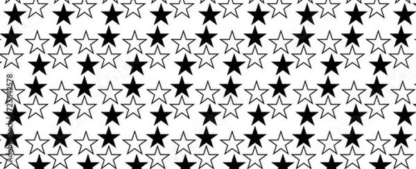 Fototapeta Seamless star pattern. Stars seamless pattern. Seamless pattern with star in sky. Abstract geometric shape texture. Design template for wallpaper, wrapping, fabric, textile Vector Illustration