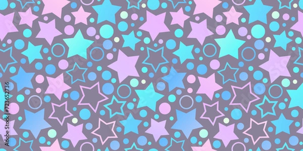 Obraz Seamless festive multicolored background with stars