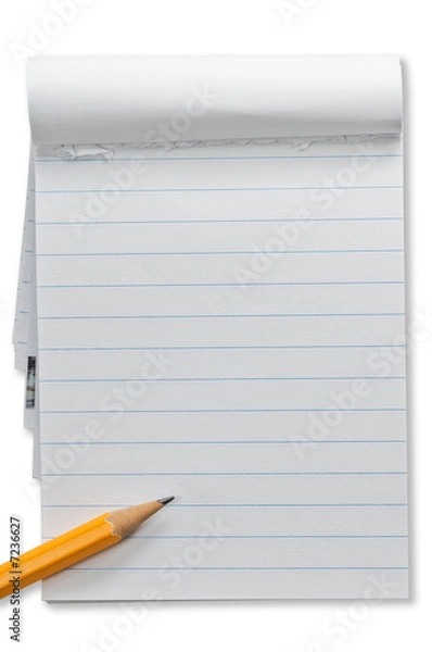 Obraz Notepad and pencil