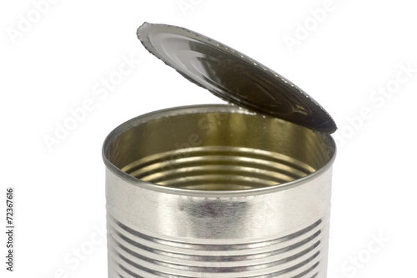 Obraz Tin can isolated on white background