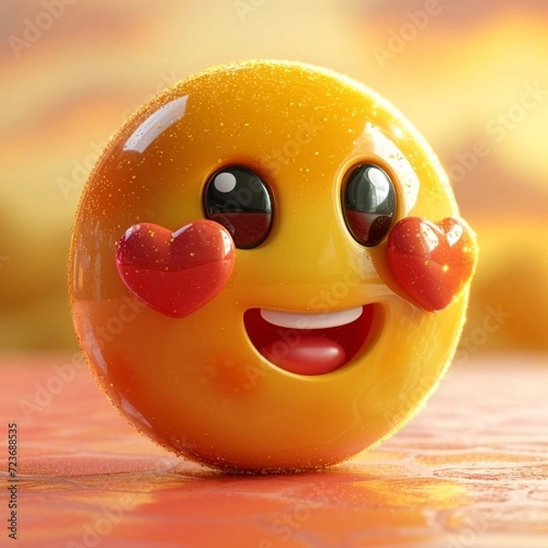 Fototapeta Smiley Face Emoji: A Cute and Happy Emoticon for Your Digital Life Generative AI