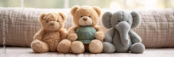 Obraz Teddy Bear Turtle Shell Generative AI