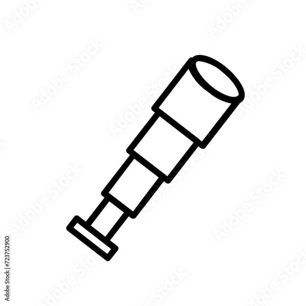 Fototapeta telescope line icon