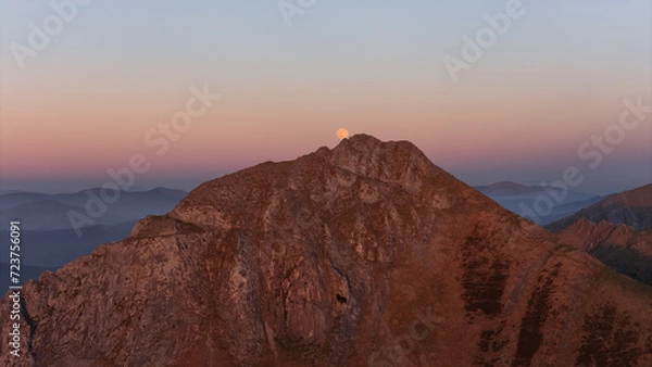 Obraz sunset over the mountains