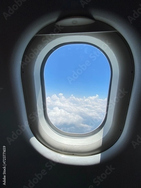 Fototapeta view from airplane window