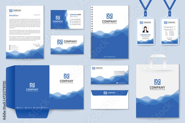 Obraz vector business stationery mockup collection template perfect for presentations vector